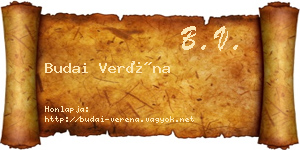 Budai Veréna névjegykártya